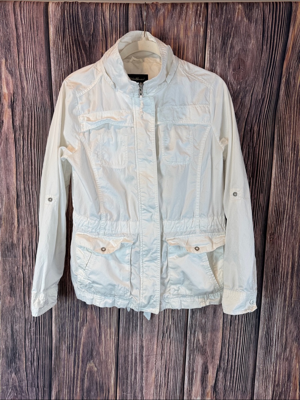 Lightweight White Women’s Utility Jacket